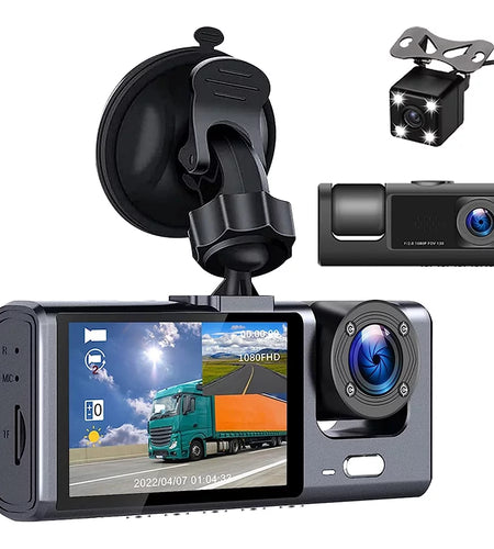 2" Car Dual Camera Dash Cam Front and Backup 1080P Driving Recorder DVR 150° Wide Angle Night Vision Loop Recording