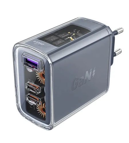 A45 Crystal Gan3 65W EU Fast Charging Charger for Iphone 15/14/13/12 USB C PD3.0 Quick Charge Adapter for Macbook Laptop