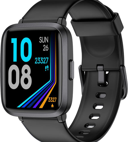 Smart Watch, Touchscreen Fitness Tracker with Heart Rate & Spo2 Monitor, Sleep Tracking, IP68 Waterproof Pedometer Smartwatch Compatible with Iphone and Android Phones for Women Men