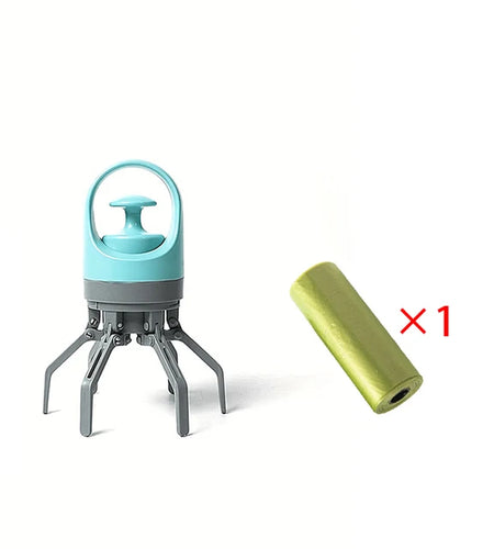 1Pc Portable Dog Poop Scooper with Built-In Bag Dispenser, Lightweight Claw Design Dog Excrement Picker Shovel for Easy Cleanup