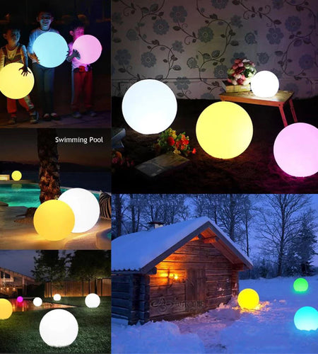 Pool Toys, LED Beach Ball Toy with 16 Color Changing Lights, Pool Games Beach Party Outdoor Games for Teens Adults Family, Glow in the Dark Party Supplies (1PC)