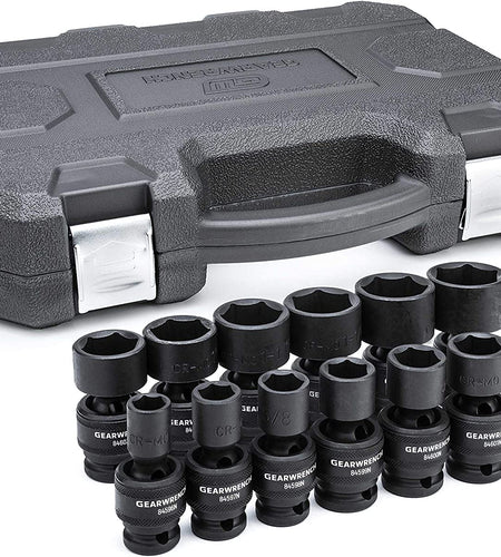 13 Pc. 1/2" Drive 6 Pt. Standard Universal Impact Socket Set, SAE - 84938N