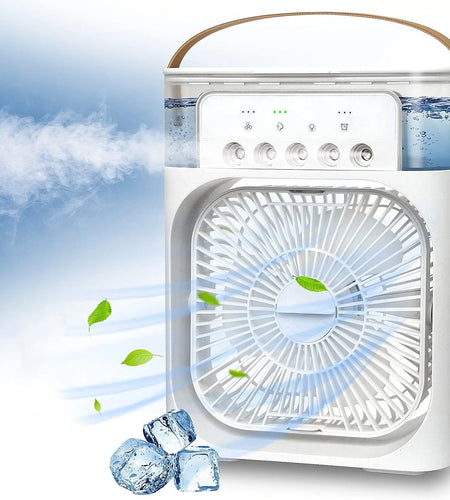 Portable Humidifier Fan Air Conditioner Household Small Air Cooler Hydrocooling Portable Air Adjustment for Office 3 Speed Fan
