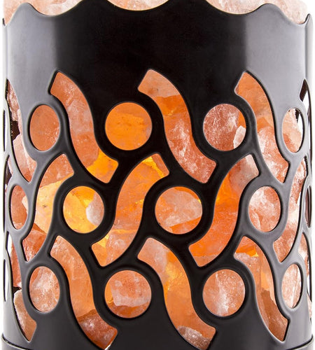 Himalayan Pink Salt Lamp Basket & Dimmer Cord Bulb