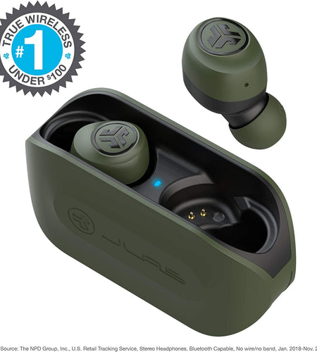 Go Air True Wireless Bluetooth Earbuds + Charging Case | Green | Dual Connect | IP44 Sweat Resistance | Bluetooth 5.0 Connection | 3 EQ Sound Settings:  Signature, Balanced, Bass Boost