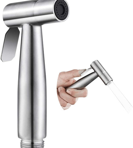 Handheld Bidet Sprayer for Toilet,  Baby Cloth Diaper Sprayer Bidet for Toilet Stainless Steel Brushed Nickel Bathroom Hand Held Shattaf Shower Wall&Toilet Mount (Bidet Sprayer Head Only)