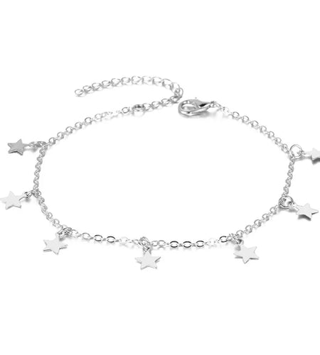 2024 Gold Color Pentagram Anklets Barefoot Foot Jewelry Leg New Anklets on Foot Ankle Bracelets for Women