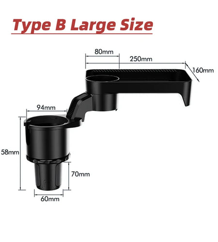 Cup Holder Tray for Car Car Tray Table Passenger Seats 360 Adjustable Stretchable Non-Slip Car Tray for Eating Portable Car