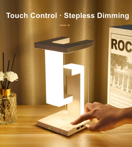 Novelty Floating Lamp with 10 W Detachable Wireless Charger Decorative Light for Bedroom/Office