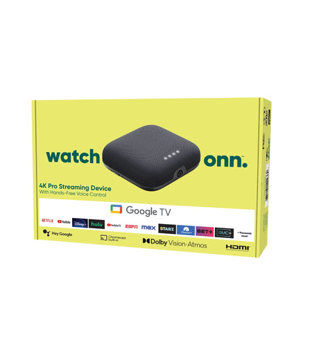 Google TV 4K Pro Streaming Device (New, 2024), 4K UHD Resolution, Dolby Vision & Dolby ATMOS, Hands-Free Voice Control, Smart Hub
