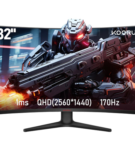 32 Inch Gaming Monitor, 170Hz 1Ms 2K 1440P PC Desktop Computer Monitors for Gaming,90Dci-P3,Adaptive Sync,Dp&Hdmi Ports,
